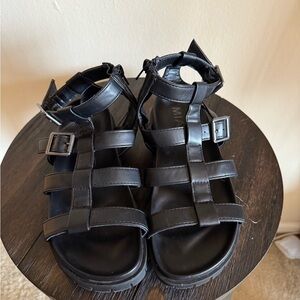 Black Strappy Sandals